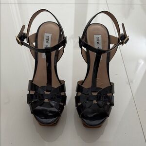 Steve Madden Black Strappy Heels